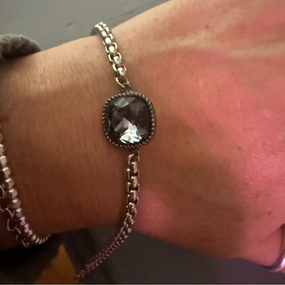 The Garden Jewelry Crystal Sabika LIKE Silver Tone Bracelet NEW